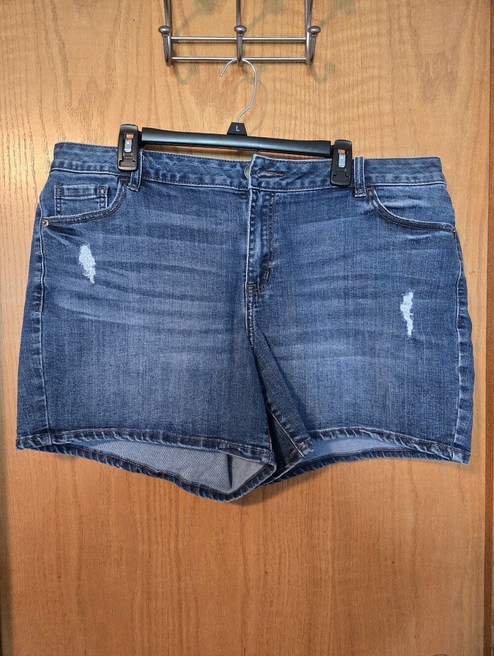 Women’s Distressed Denim Shorts - Blue